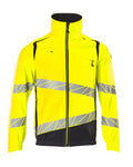 Jacke, Stretch-Einsätze – hi-vis gelb/schwarz
