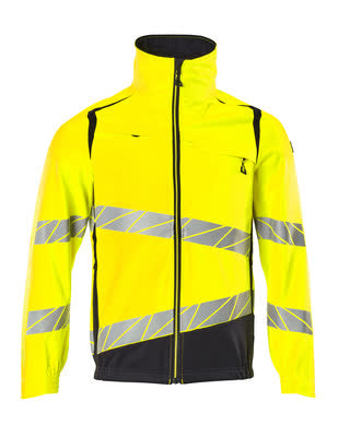 Jacke, Stretch-Einsätze – hi-vis gelb/schwarz