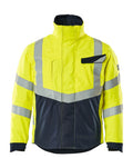 Winterjacke mit Steppfutter – hi-vis gelb/schwarzblau