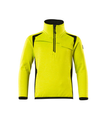 Fleecejacke für Kinder,Reißverschluss – hi-vis gelb/schwarz