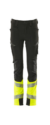Hose für Kinder, ULTIMATE STRETCH – schwarz/hi-vis gelb