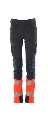 Hose für Kinder, ULTIMATE STRETCH – schwarzblau/hi-vis rot