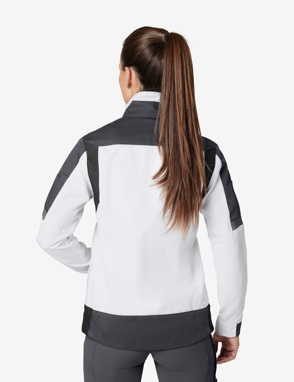 Andrea Arbeitsjacke 125950 – Weiß-anthrazit