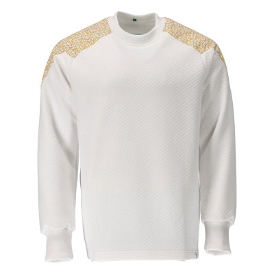 Sweatshirt – weiss/currygelb