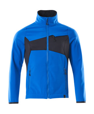 Softshelljacke – azurblau/schwarzblau