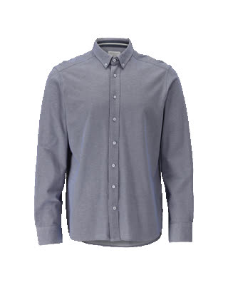 Hemd, moderne Passform, Stretch – blau-meliert