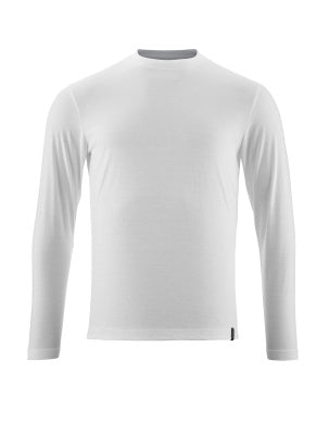 T-Shirt, Langarm, Modern Fit, ProWash® – weiss