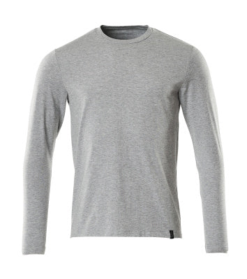 T-Shirt, Langarm, Modern Fit, ProWash® – grau-meliert