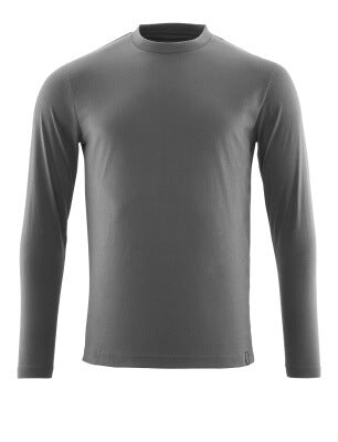 T-Shirt, Langarm, Modern Fit, ProWash® – dunkelanthrazit