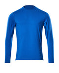 T-Shirt, Langarm, Modern Fit, ProWash® – azurblau