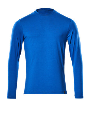 T-Shirt, Langarm, Modern Fit, ProWash® – azurblau