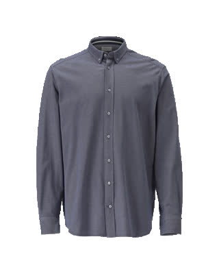 Hemd, klassische Passform, Stretch – blau-meliert