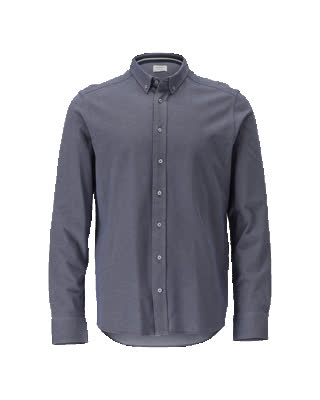 Hemd, schmale Passform, Stretch – blau-meliert