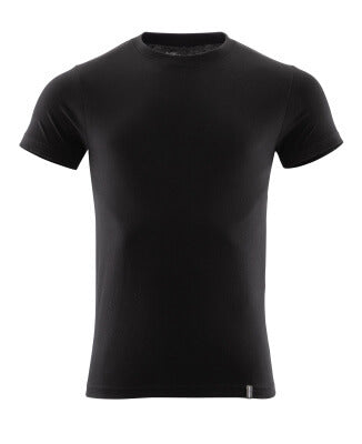 T-Shirt, moderne Passform – vollschwarz