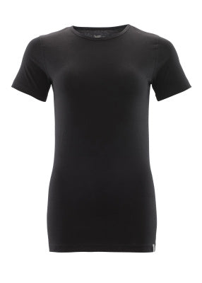 T-Shirt, Damen – vollschwarz