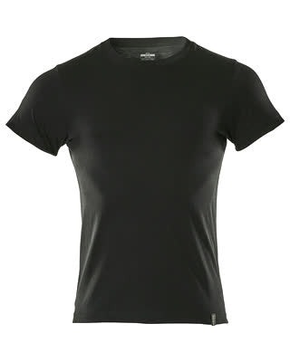 T-Shirt, moderne Passform – vollschwarz
