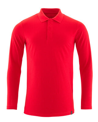 Polo-Shirt, Langarm, ProWash® – verkehrsrot