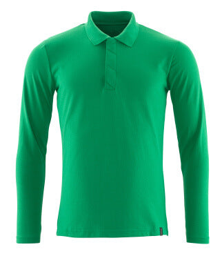 Polo-Shirt, Langarm, ProWash® – grasgrün