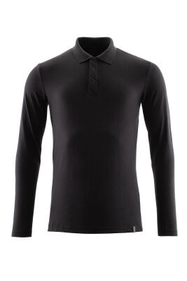 Polo-Shirt, Langarm, ProWash® – vollschwarz