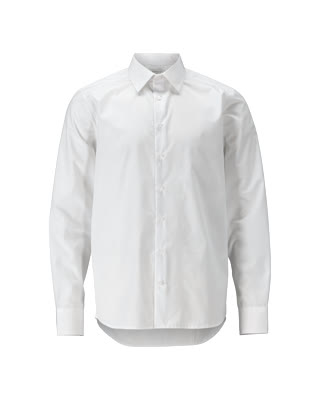 Hemd, schmale Passform – weiss