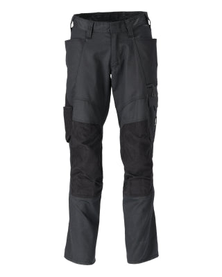 Hose mit Knietaschen, cotton+, leicht – schwarz