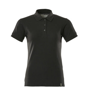 Polo-Shirt, Damen – vollschwarz
