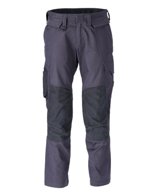 Hose, Knietaschen, Stretch, Baumwolle – schwarzblau