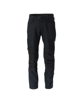 Hose, Knietaschen, Stretch, Baumwolle – schwarz