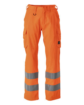 Hose, Schenkeltaschen, einfarbig – hi-vis orange