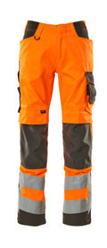 Hose mit Knietaschen – hi-vis orange/dunkelanthrazit