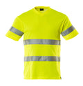 T-Shirt, V-Ausschnitt, moderne Passform – hi-vis gelb