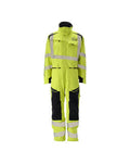 Winteroverall mit Knietaschen – hi-vis gelb/schwarzblau