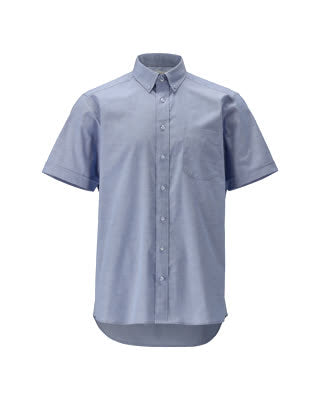 Hemd, Kurzarm, moderne Passform, Stretch – hellblau