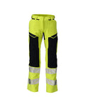 Hose, Damen,DIAMOND, Knietaschen,Stretch – hi-vis gelb/schwarzblau