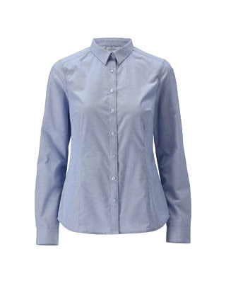 Hemd, moderne Damenpassform, Stretch – hellblau