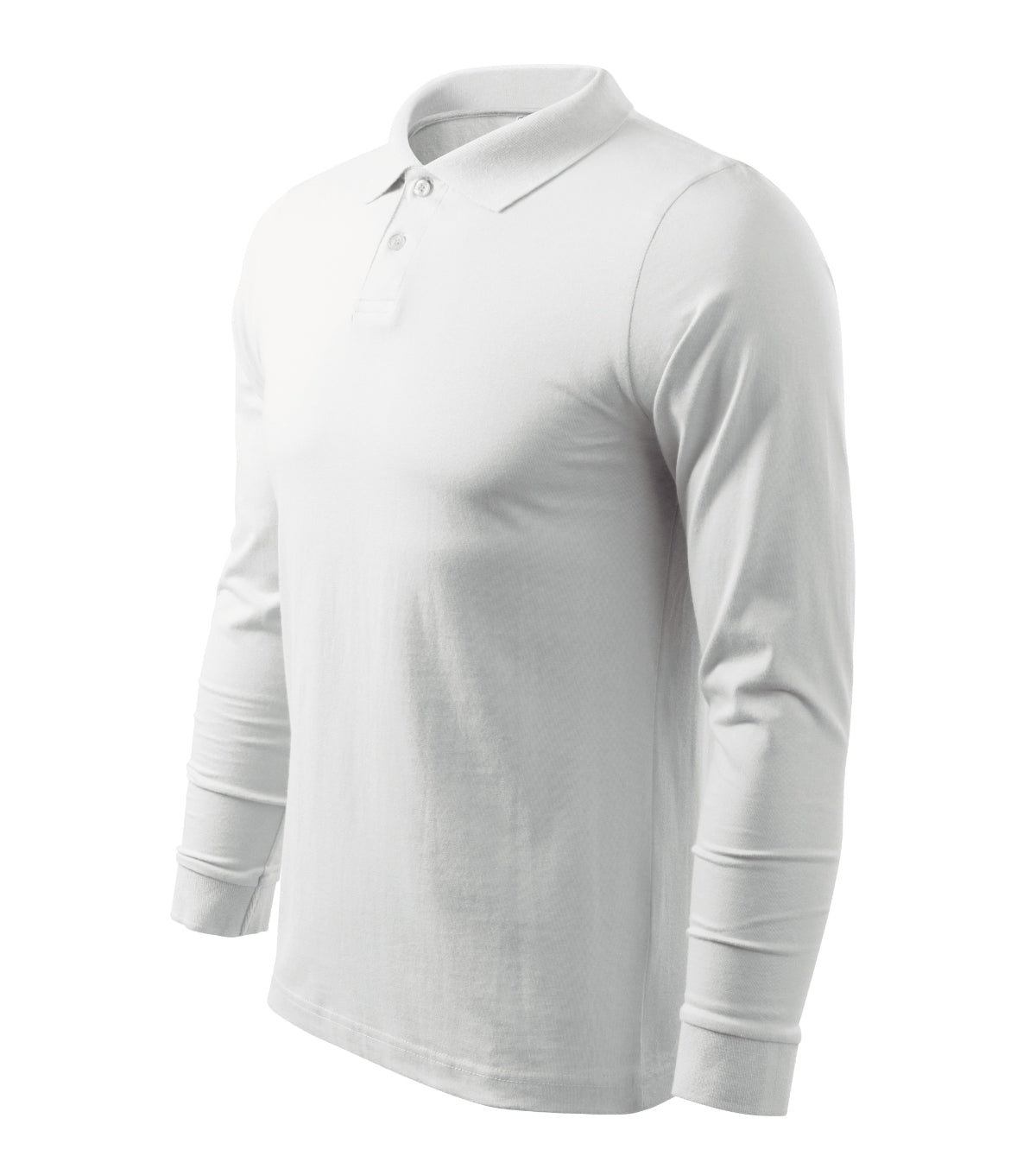 Polohemd Herren Single J. LS 211 – weiss