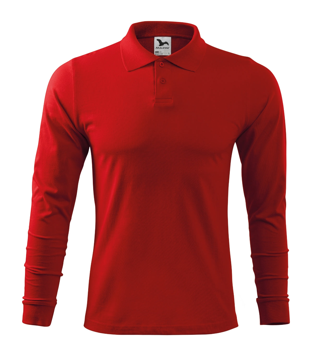 Polohemd Herren Single J. LS 211 – rot