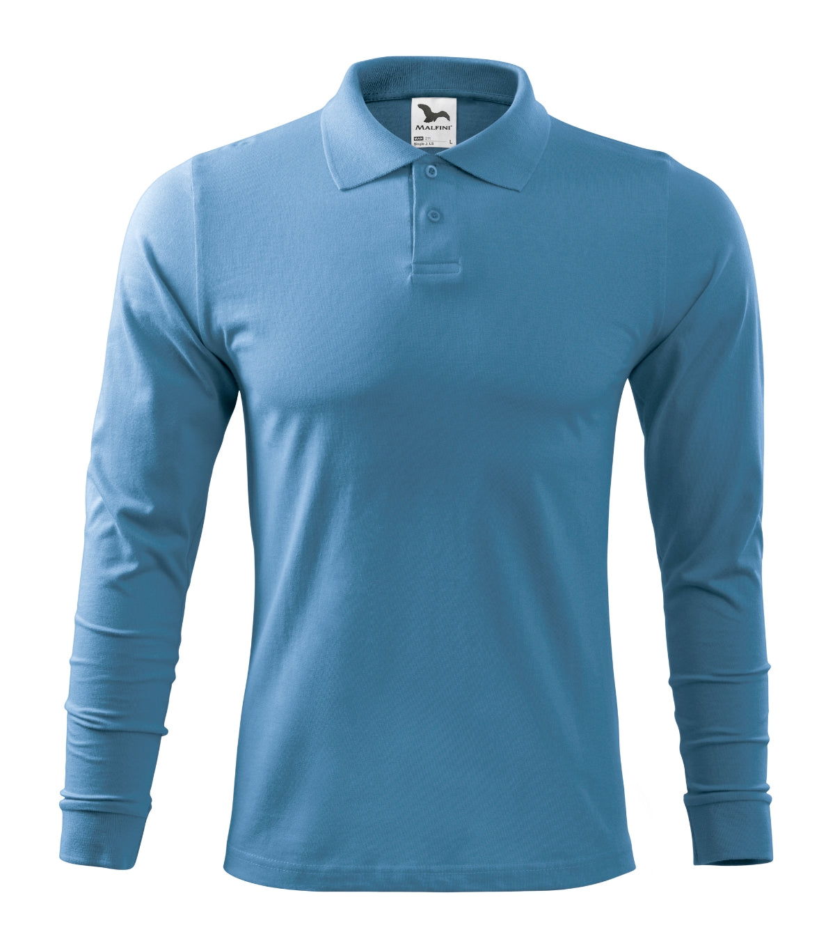 Polohemd Herren Single J. LS 211 – azureblau