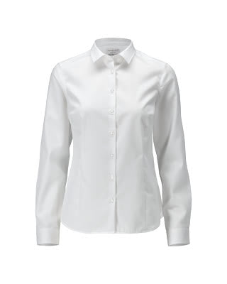 Hemd, moderne Damenpassform – weiss