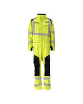 Overall, Knietaschen, Stretch-Einsätze – hi-vis gelb/schwarzblau