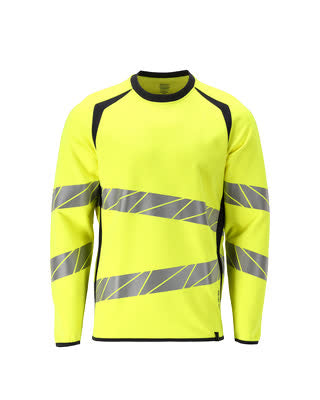 Sweatshirt, moderne Passform – hi-vis gelb/schwarzblau