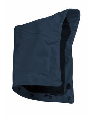 Kapuze mit Druckknöpfen – schwarzblau