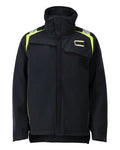 Winterjacke – schwarzblau/hi-vis gelb