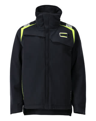 Winterjacke – schwarzblau/hi-vis gelb