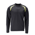 Sweatshirt, moderne Passform – schwarzblau/hi-vis gelb