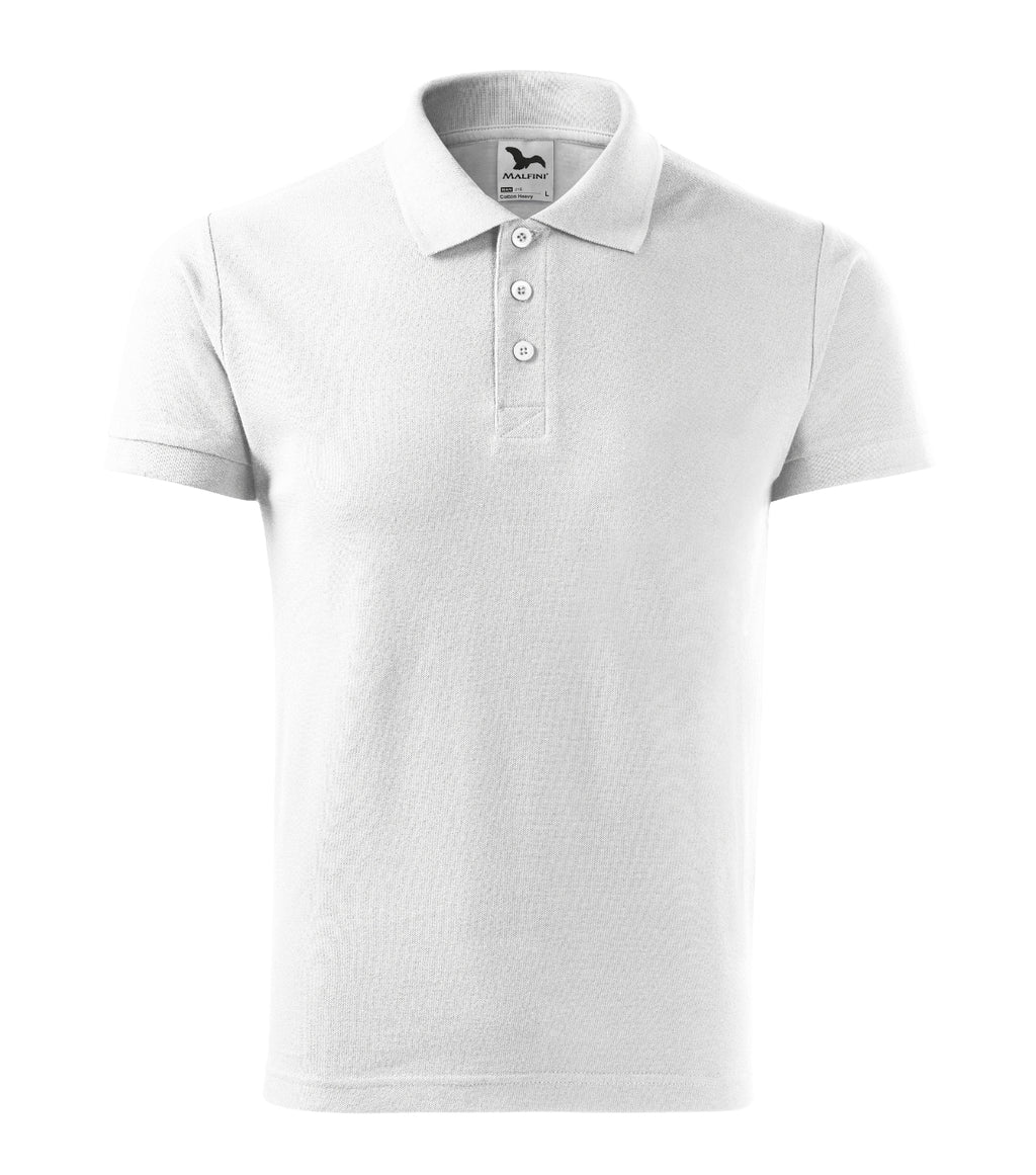 Polohemd Herren Cotton Heavy 215 – weiss