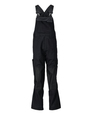 Latzhose mit Knietaschen – schwarz