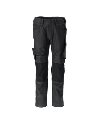 Hose mit Knietaschen, cotton+ – schwarz/dunkelanthrazit