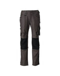 Hose mit Knietaschen, cotton+ – dunkelanthrazit/schwarz