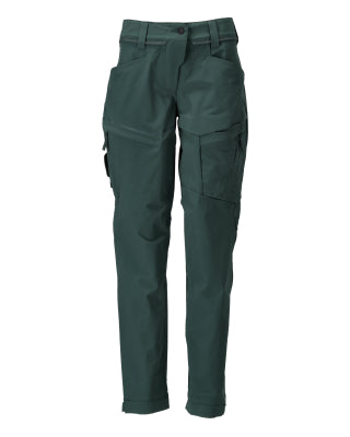 Funktionshose, stretch, Damenpassform – waldgrün